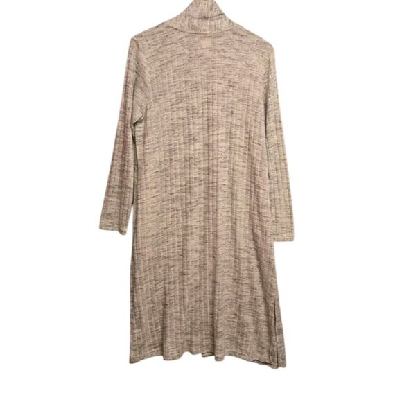 Ruby RD Long Cardigan Womens M Grey Ribbed Knit Duster Long Sleeve Open Front - Picture 2 of 6